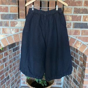 NotPERFECTLINEN Lyons culotte pants black S/M